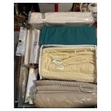 New- 3 Queen Sheets, Towels, Shower Liners,Tablecloth