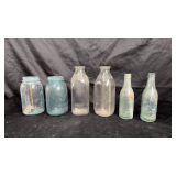 Antique bottles and jars