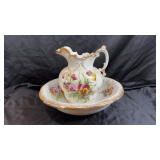 Antique bowl with pitcher