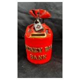 Vintage money bag, coin bank.