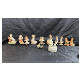 Variety of vintage figurines