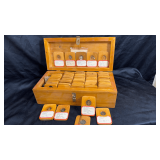 antique wooden cabinet with slides