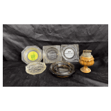 Collection of vintage glass ashtrays