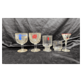 Vintage stemmed goblets