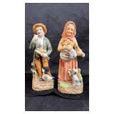 Pair of vintage porcelain figures