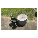Cast iron pots and galvanized kettle