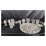 Collection of vintage Early, American pattern glass