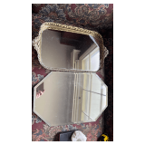 Mirrored vanity tray.