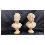 Vintage chalkware busts.