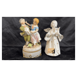 Pair of vintage porcelain musical figures.