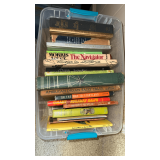 Two containers of books