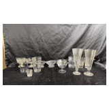 Vintage clear glassware