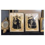 Vintage silhouette paintings