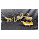 Vintage brass reindeer