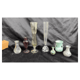 Collection of vintage bud vases.