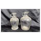 Vintage glassware jugs.
