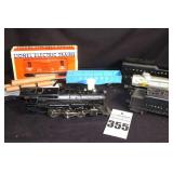7- Vintage Lionel Train Cars: Most are 4-4 wheels - Some cast Iron/some Plastic (one in box) with smoke tablets