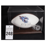 Collectable Marcus Mariota signed TN Titan Football in Plastic Case