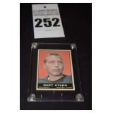 Bart Starr Card in Case 1961 Topps card