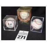 3 Collector Baseballs: Nolan Ryan, David Price & College Player all in cases/covers