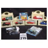 Variety of Matchbox car style collector cars (Chevron Cars - NRA, Racing, Trucks etc.) All in original boxes/containers