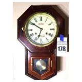 Vintage Wood Coke Wall Clock with winding key