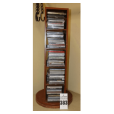Rotating Double Side Wood CD Holder with all CD included (Christian, Rod Steward, Roy Orbison, Dolly Parton, Elton John, Celin Dion, Ray Stevens, Lee Greenwood, Rolling Stones Allen Jackson etc.)   80