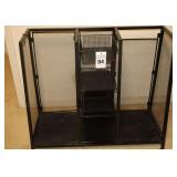 Metal Golf Bag Storage Shelf - space for two bags and 4 shelves 32"x38"x17"