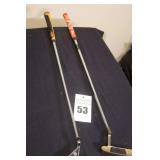 2 Vintage Putters: Odyssey Dual Force Brass & Titleist "Dead Center" - (Both Handle grips needs to be replaced) - Left