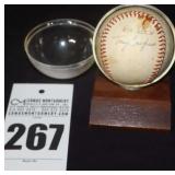 Rawlins Official AB Baseball - appears to be signed by Willie Stargell, Jim LeFebure, Tim Conigliars, Bobby Williams, Tom McCarver in case & on Stand