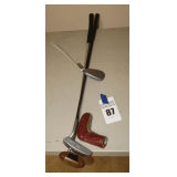 2 Personalized Vintage Golf Clubs: Putter & Driver with additional Callon "Super Special Head (no shaft) - Left