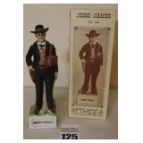 Vintage McCormick Limited Edition "Gunfighter Series" Porcelain Collector Liquor Decanter - Jesse James 1847-1882 - In original Box
