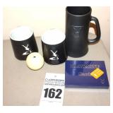 Variety of Playboy items: Mug, Tall Cup, Pool Ball, Set of Cards (sealed - unopened)
