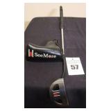 Vintage SeeMore m3m  made in Franklin TN - RST (Rifle Scope Tech)  Putter with Head cover - (Handle needs to be replaced) - Left