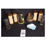 Variety of Hawaiian Items: Tiki Pole display, Statues, cups etc.