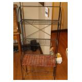 Metal Display shelve with wicker style shelf   52"x20"x11"
