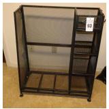 Metal Golf Bag Storage Shelf - space for one bag and 4 shelves 37.5"x32"x17"