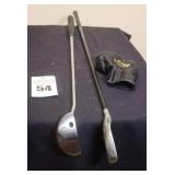 2 Vintage Callaway Clubs: "The Tuttle" with head cover Putter - Mallet Head S2Hs (handle needs to be replaced) & X-18 Iron (4) - Both Left