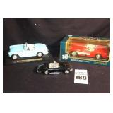3 Chevrolet Corvette Die Cast Collector Cars: Road Tough 