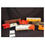 7-  Vintage Lionel Train Cars: Most are 4-4 wheels - Some cast Iron/some Plastic with smoke tablets