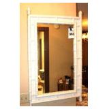 Large White Wall Mirror (one corner has been repaired) 45"x26"