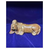 Vintage Ceramic Basset Hound Dog Figurine
