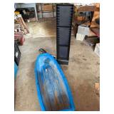 Plastic Toboggan and VHS Tape Storage Tower