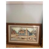 Collectible Framed Print Titled 'Feeding Time' by Artist Ava Freeman - 20”x14”