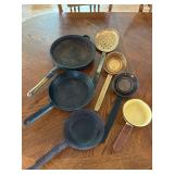 Vintage Frying Pans and Ladles/Dippers