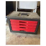 Vintage Craftsman 4-drawer Plastic Tool Box with Contents.