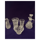 Cruets and “Star of David” Glasses and Punch Cup