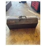 Vintage HWI (Hardware Wholesalers, Inc.) Hip-Roof Toolbox with Contents