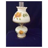 Vintage “Gone with the Wind” Milk Glass Hurricane Lamp - 17”