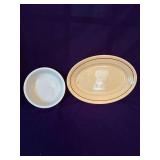 Homer Laughlin Fiesta Bowl and 1952 Wellsville China Company Platter